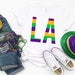 Mardi Gras Shirt LA Louisiana Stripe Purple Yellow Green Fleur De Lis T-Shirt Tee Fun Bourbon St Laissez Les Bon Temps Rouler Parade Party