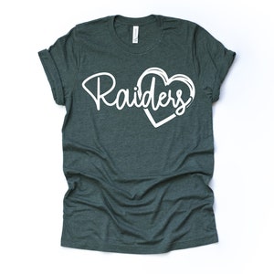 Team Spirit Shirt Raiders Team Mom Wife Parent Gift Short-Sleeve Unisex TShirt Women Ladies Unisex Tee Football Baseball Soccer Basketball