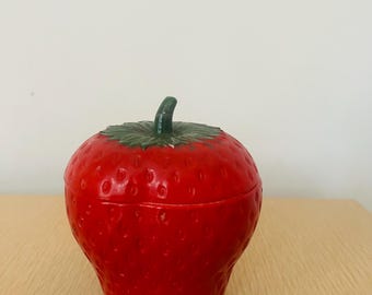 IMIKEYA Erdbeer Keramikdose - Dekorative Aufbewahrungsbox Für Schmuck & Küche In Rot