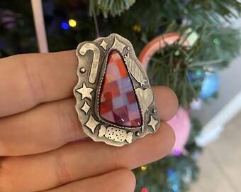 Sugar Plum Fairy Sterling Silver Ring: Candy Land Christmas Jewelry