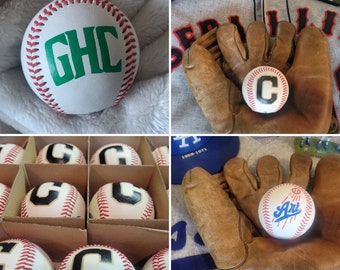 Two Hand Painted Bruin Baseballs