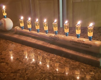 Baseball Menorah