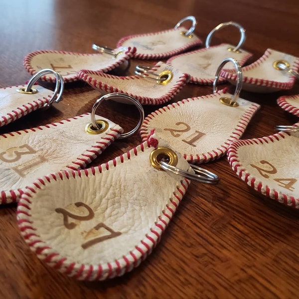 Personalized Hand Made Baseball Key Chain