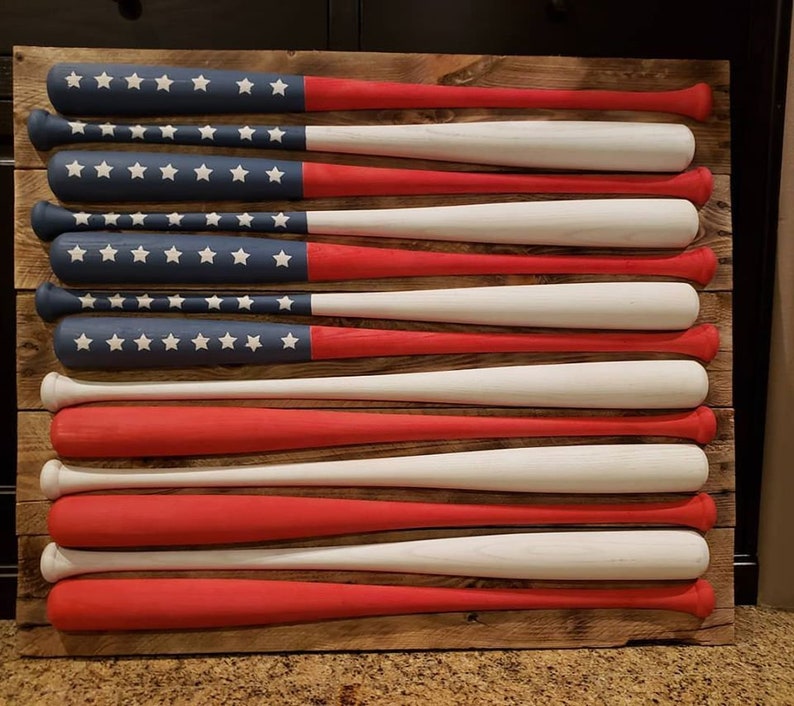 Baseball Bat Flags Etsy