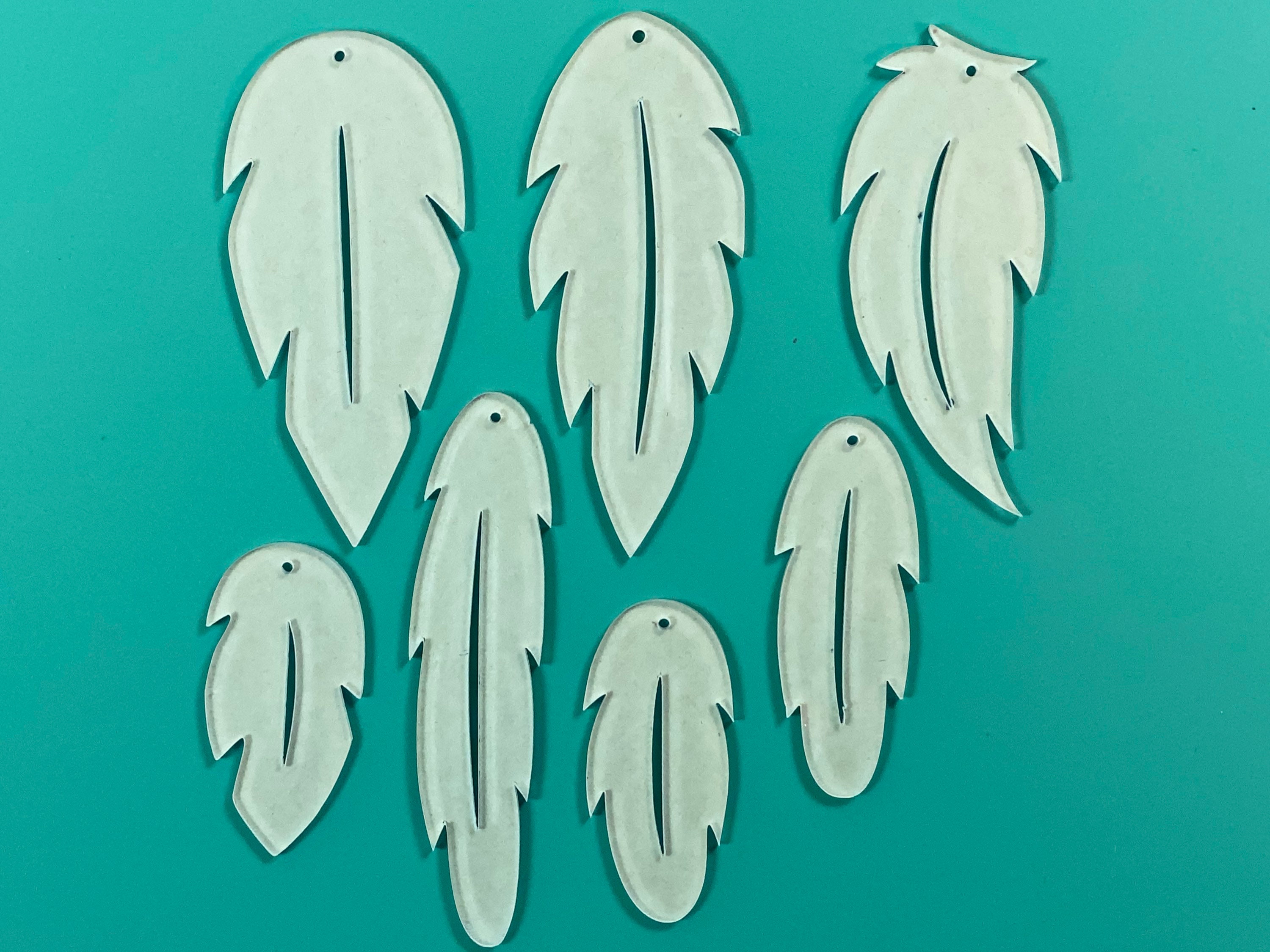 Leather Template Set Feather Earring Template Set of 7 Etsy Leather Template Set Feather Earring Template Set of 7 Etsy