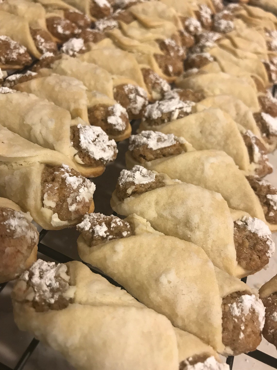 2 Dozen Homemade Cream Cheese Kiffles Apricot Kiffles Walnut Etsy