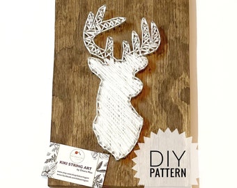 DIY Deer Head String Art Pattern, Printable Template (Digital Download)