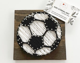 Soccer ball string art, Sports wood sign, Soccer ball mom, Soccer coach gift, Soccer ball wall art, soccer gift, soccer ball art, kids room