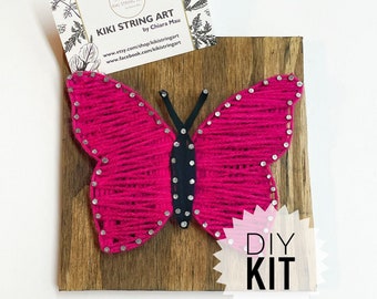 Butterfly String Art Kit, DIY Wood Sign, Kids and Adults Craft