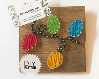 Schema fai da te per realizzare delle luci natalizie con fili (download PDF)