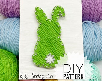 Bunny String Art Pattern, Spring Craft DIY (digitale download)