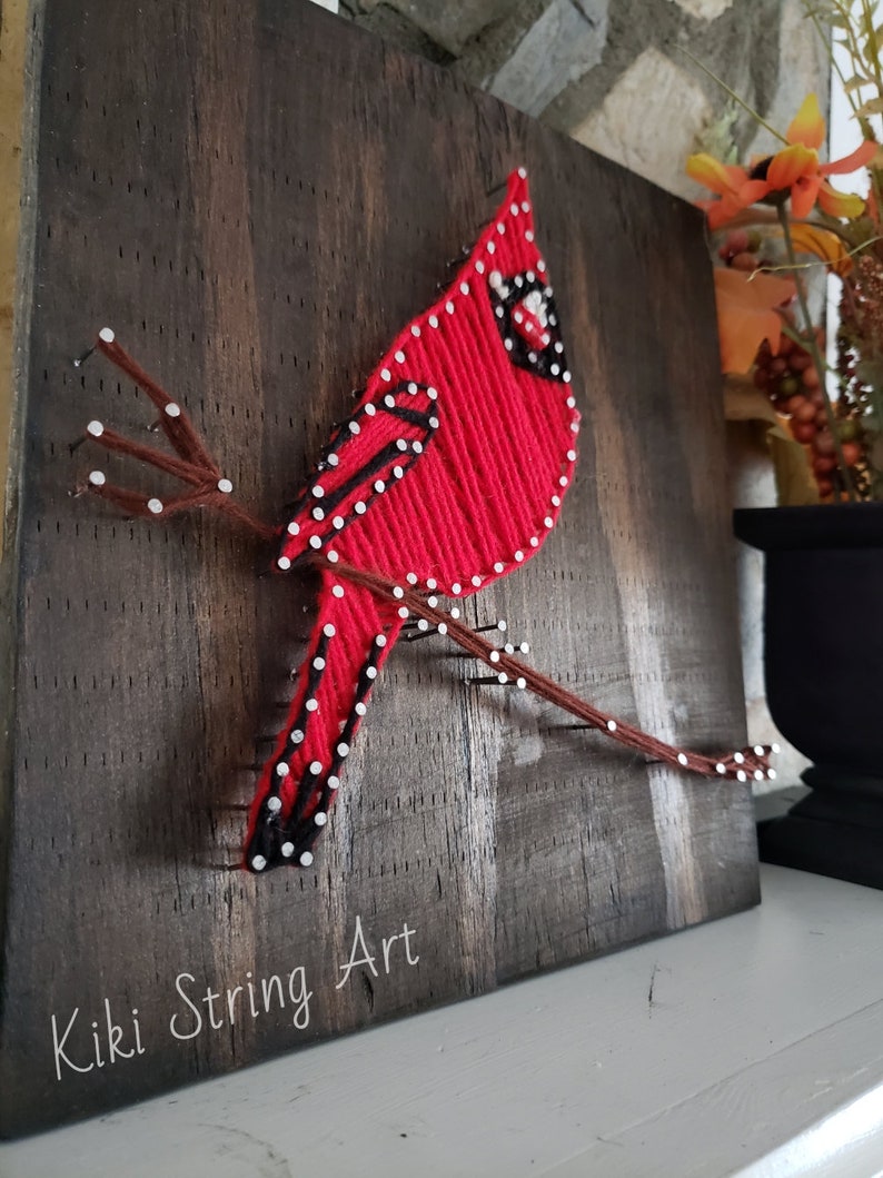 Cardinal string art cardinal bird cardinal sign cardinal | Etsy