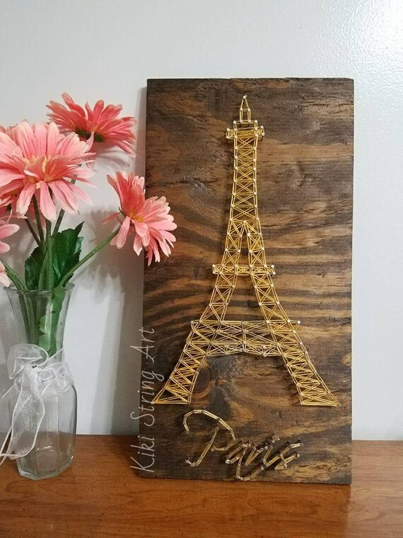 Eiffel tower string art Paris string art Eiffel tower art Etsy