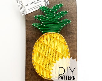 String art pattern PDF, Pineapple String art Template, DIY crafts, string art tools, DIY nail art stencil, Digital downloads, Summer crafts