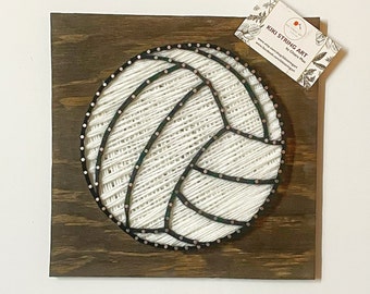 String art Volleyball, sports string art, volleyball player gift, volleyball sports wooden sign, volleyball kids room decor, gift for coach