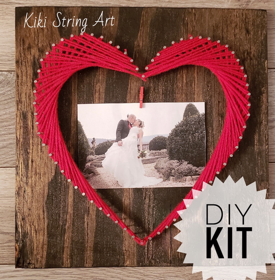 DIY 12x12 Heart String Art Kit Heart String Art Wall Decor - Etsy Israel