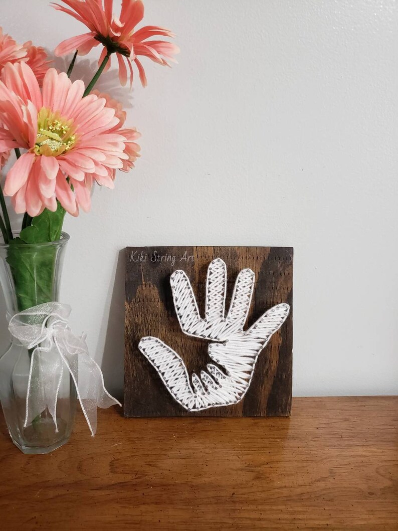 Hands string art hand in hand hand string art white hand Etsy