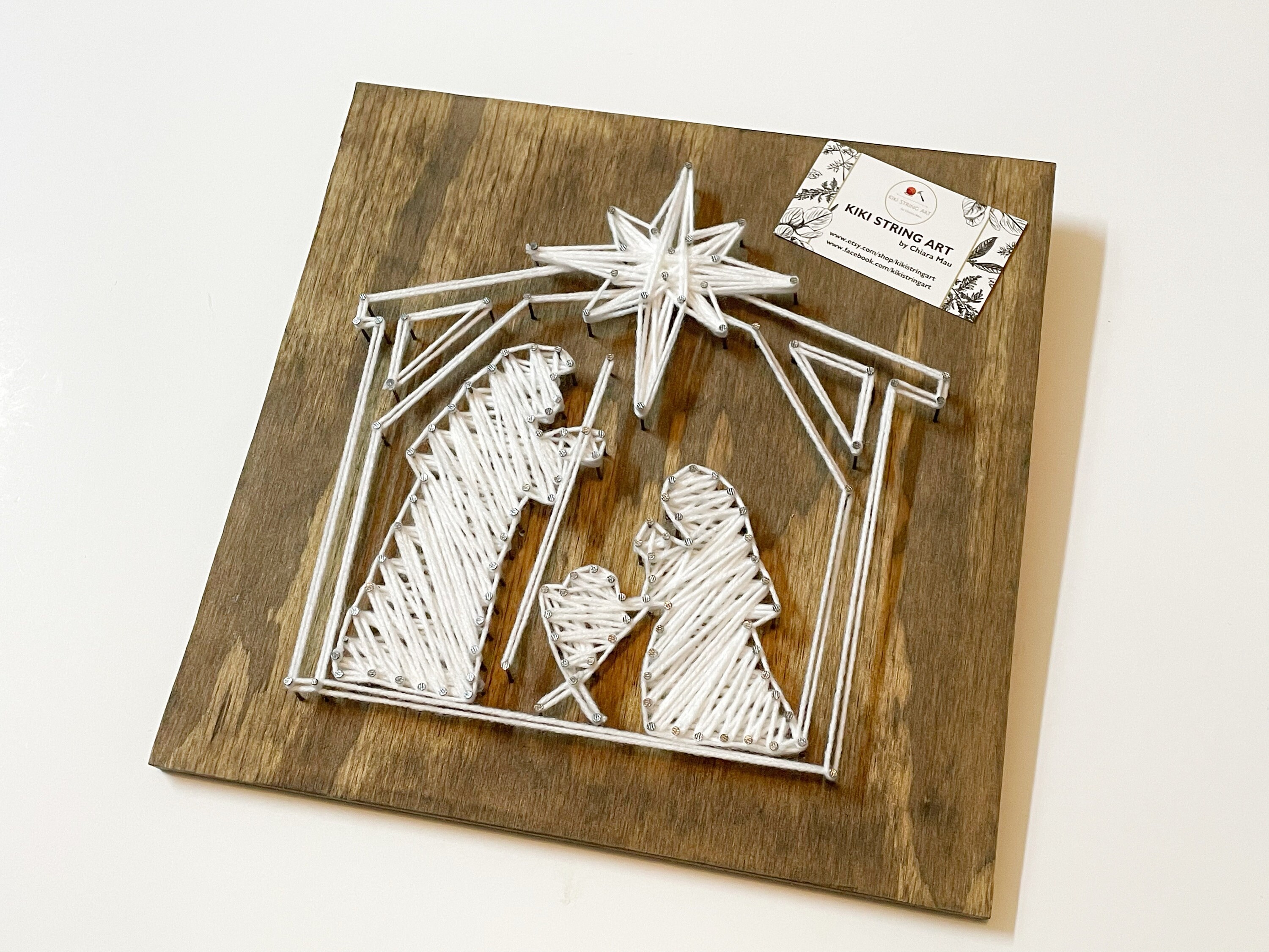 Nativity String Art Gifts for Church Members Nativity Wood Etsy