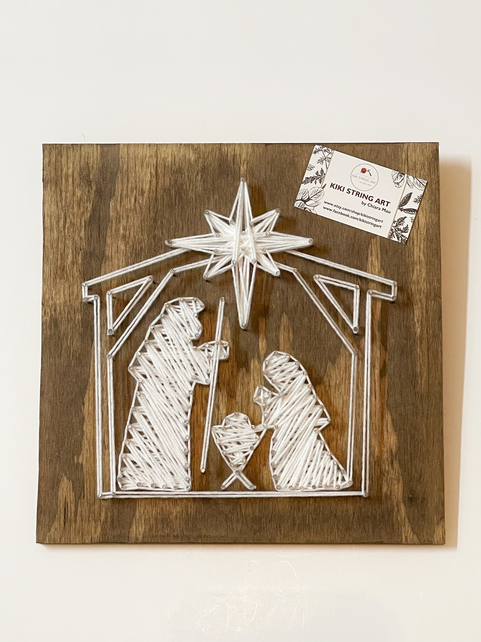 Nativity String Art Gifts for Church Members Nativity Wood Etsy
