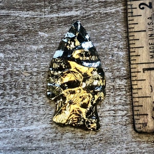 Gold Arrowhead Stamping, Finding. Solid Brass, USA Made.