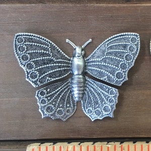 Butterfly Large Stamping, Finding, Charm, Pendant, Solid Brass, USA Made.