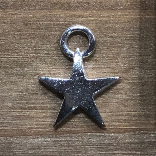 Star, Sheriff, Lone Star Stamping, Finding, Charm, Pendant, Solid Brass, USA Made.