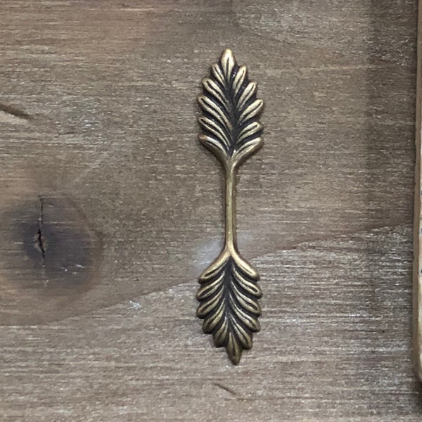 Small Leaf, Leaves Floral Bail, Stamping, Finding. Solid Brass, USA Made.