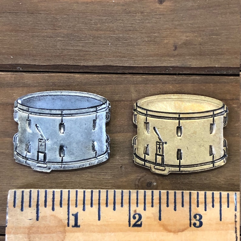 USA Made. Solid Brass Large Drum Stamping Finding