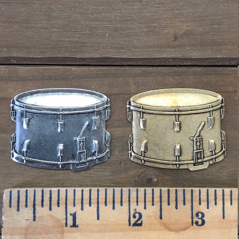 USA Made. Solid Brass Large Drum Stamping Finding