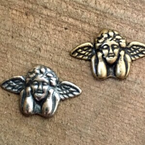 Fiorucci Angel Cherub Stamping, Finding. Solid Brass, USA Made.