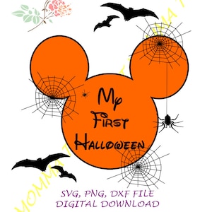 MICKEY MOUSE HALLOWEEN, first Halloween, Halloween shirt, Baby&#39;s first, Halloween onesie, Halloween gift, Pumpkin, First Fall