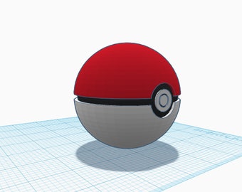 May include: A red and white Poke Ball toy. The ball is closed and has a black band around the middle.