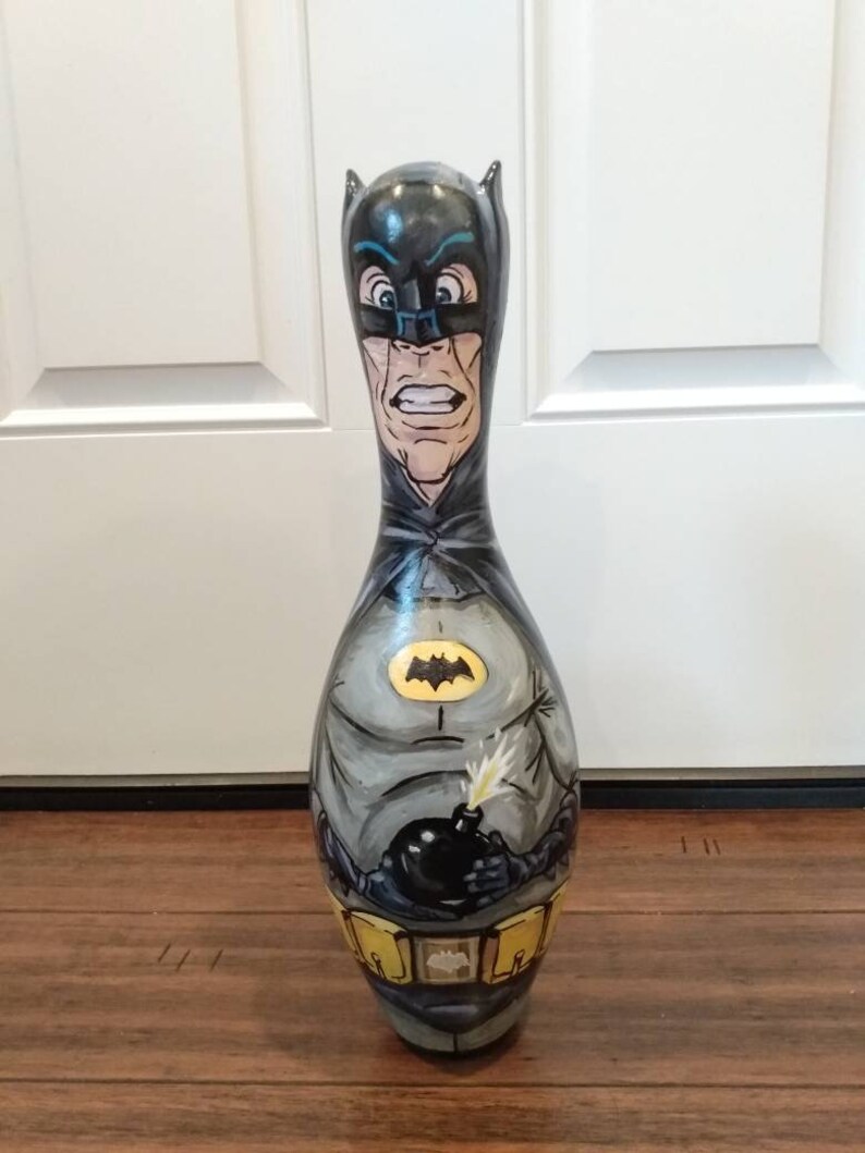 1966 Batman Inspired Bowling Pin Sculpture Etsy