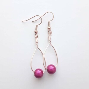 Pink Miracle Swing Bead Earrings