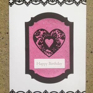 Heart Design Happy Birthday Card