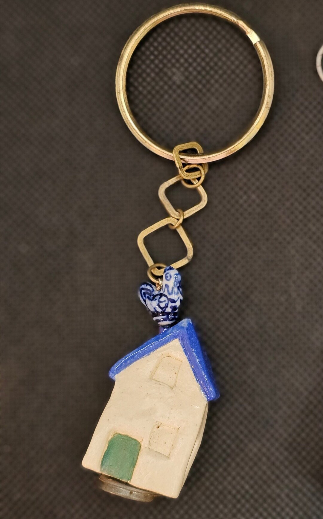 Ceramic Handmade House Keychain, Tote Fob - Etsy