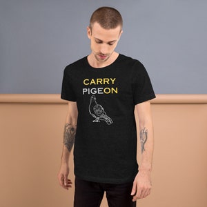 Carrier Pigeon Unisex T-Shirt, Vintage Style Tee for Bird Lovers, Unique Birthday Gift