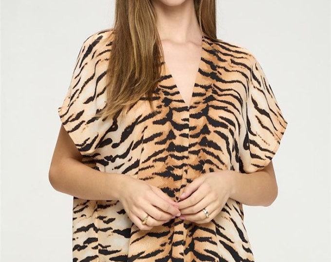 Oversized Tiger stripe top