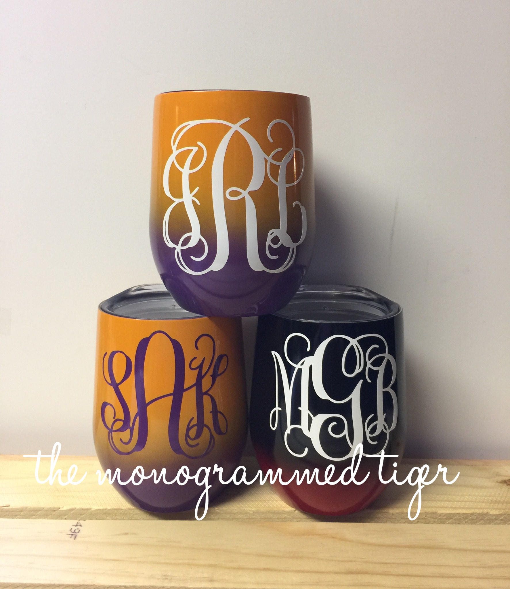 Genuine Swig Wine Tumbler with monogram, game day tumbler, wine