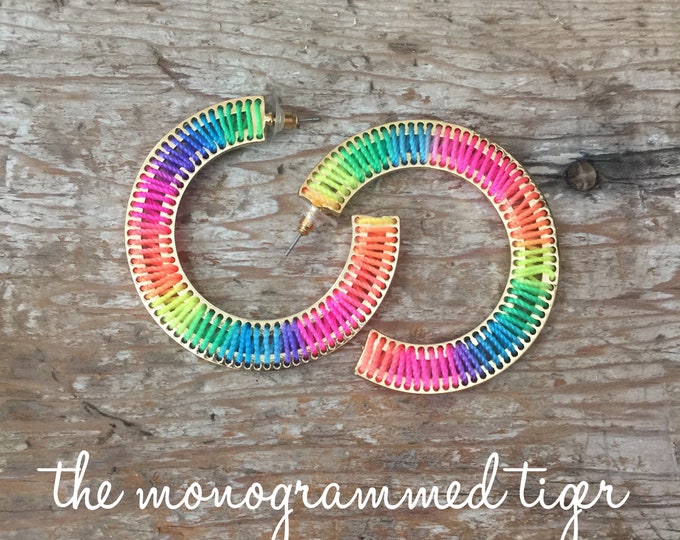 Multi Color Thread Earring