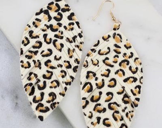 Leopard feather Earrings