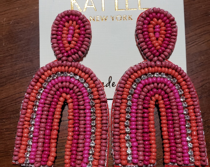 Beaded Arch Earrings