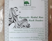 Ayurvedic hair mask herbal powders hair growth hair loss marshmallow lotus amla neem bhringraj horsetail oatstraw aloe vera rose methi