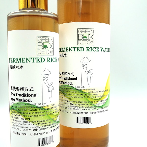 RICE WATER RINSE Original recipe organic Yao fermented rice water  grow hair long stoo shedding strong healthy hair growth