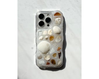 Seashell and Amber Mosaic Phone Case (Customizable)