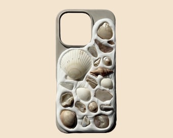 Neutral Seashell Mosaic Phone Case (Customizable)