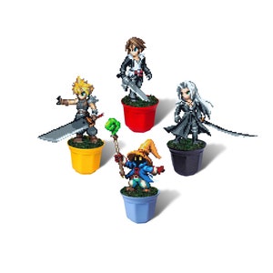 Final Fantasy Characters in Plant Pot, Cloud Strife Figure, Squall Leonhart Figurine, Sephiroth Decoration, FF Black Mage, Vivi Ornitier