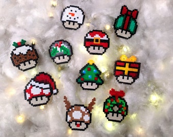 Super Mario Baubles, Magnets, Pins, Holiday Tree Balls, Christmas Bulbs, Nerdy Mario, Santa Claus Decoration, Christmas Ornaments, Xmas Time