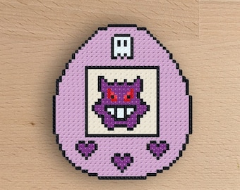 Gengar Tamagotchi, Halloween Magnets, Pokemon Gift for Kid, Spooky Season Decor, Ghost Pokemon Decoration, Cute Poke Ornament, Violet Decor