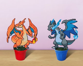 Hama Beads Charizard Pixel Figure in Plant Pot Anime Merch Perler Bead Art Shiny Charizard Figurine Custom Figure 8 Bit Decor Collectibles Art & Collectibles Hama Beads Charizard Pixel Figure in Plant Pot Anime Merch Perler Bead Art Shiny Charizard Figurine Custom Figure 8 Bit Decor Collectibles Art & Collectibles